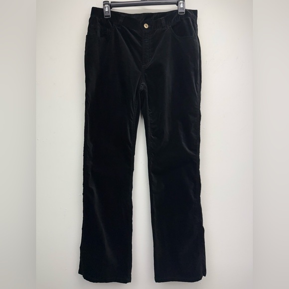 Chico's Pants - Chico’s size 1/Medium (8) Women’s Black Velvet Mid Rise Straight Leg Pants